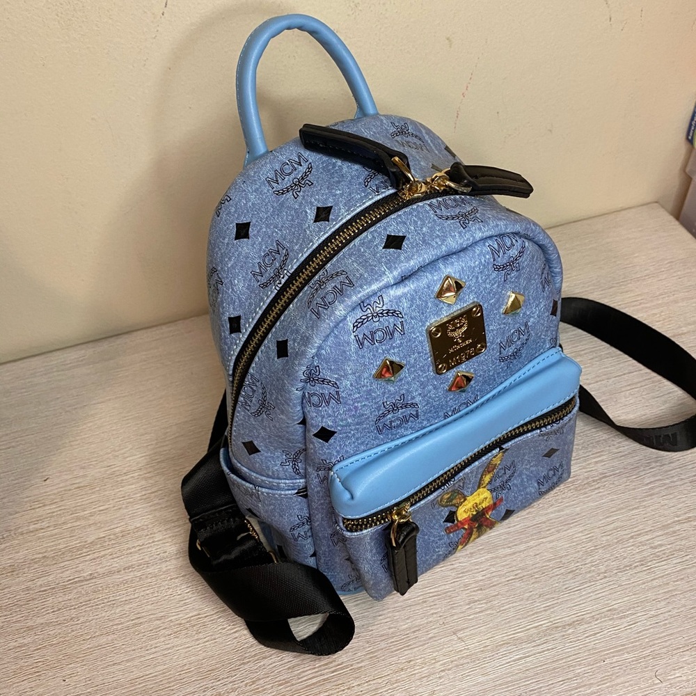 mcm mini backpack with easter bunny